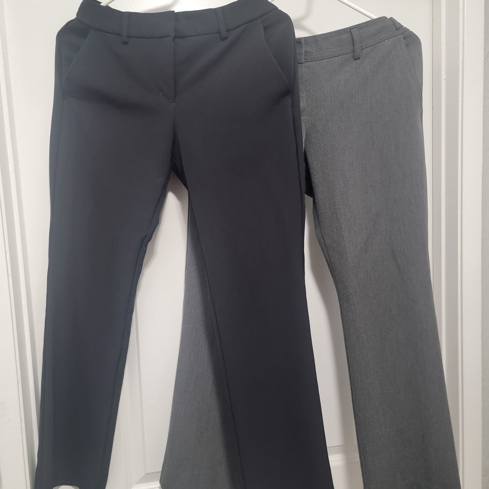 Express Black and Gray Flare Pants